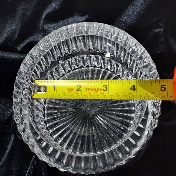 Oneida German Crystal Wine Bottle Decanter Coaster High Low Elegant Barware 1960 - Picture 5 of 11